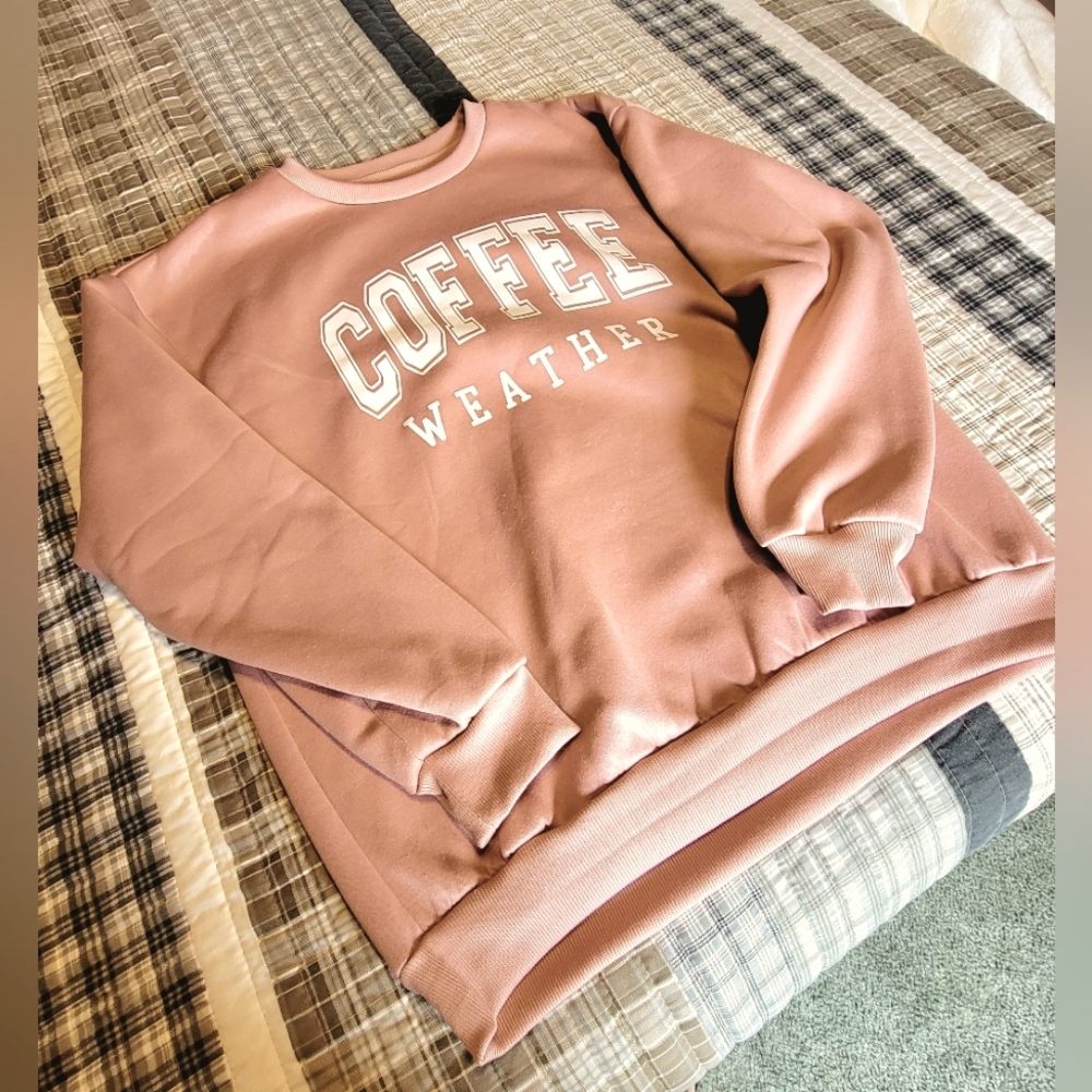 Womens Long Sleeve Graphic Sweatshirt Size L